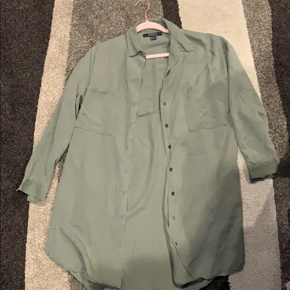 Forever 21 over sized button up shirt